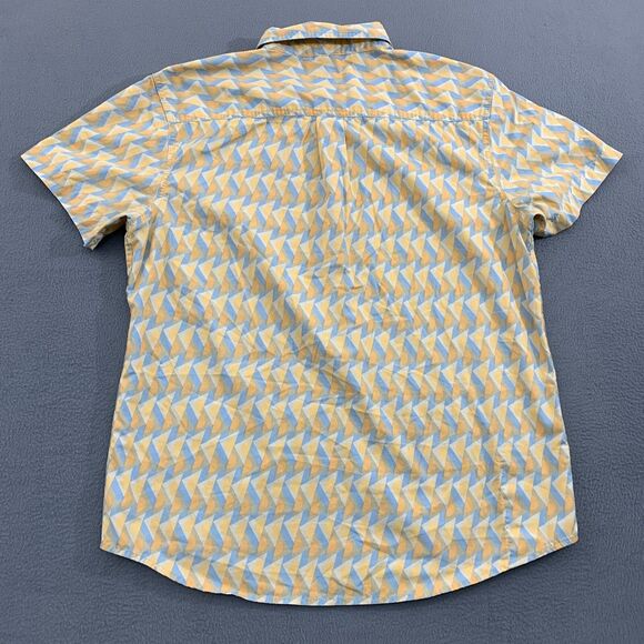 PrAna Mens Stimmersee Shirt Size Large Aura Glow Retro Geo Woven Standard Fit - Picture 2 of 10